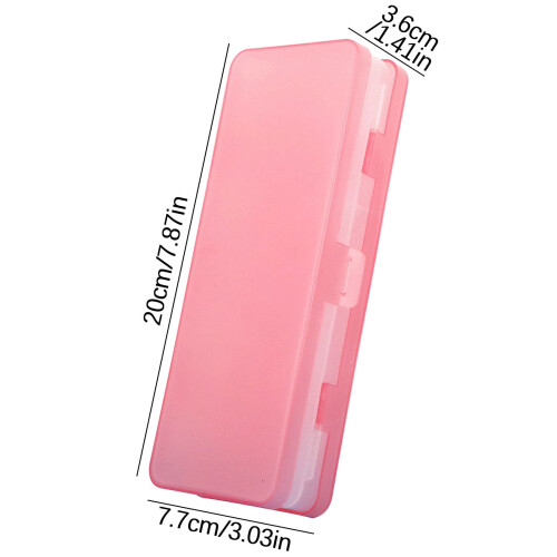 Transparent Storage Box Double-Layer Pink Large Capacity 1