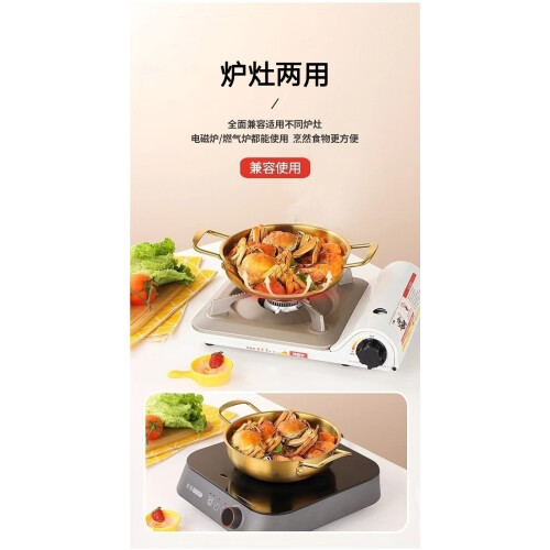 Kitchen saucepan with dual handles 24 cm 1