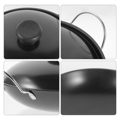 Stainless Steel Cooking Wok with Double Handles 1