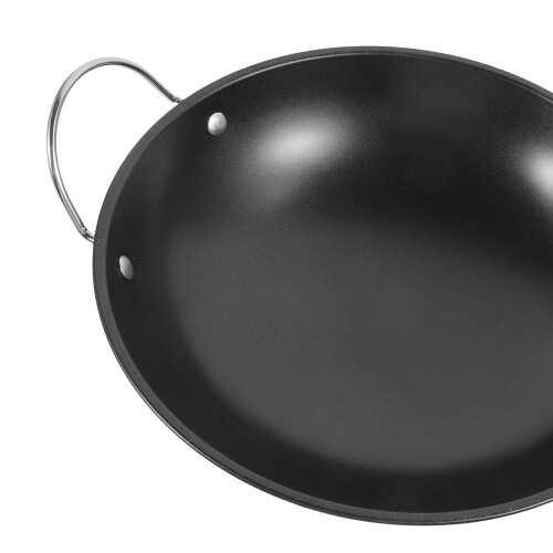 Stainless Steel Cooking Wok with Double Handles 2
