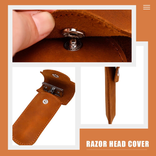 Razor Protector Sleeve PU Shaver Bag 2 pcs 2