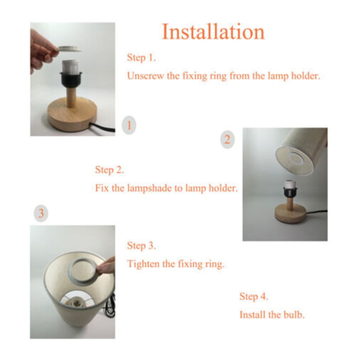 Wood Bedside Lamp Warm White 1 Pack 1