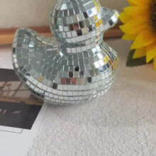 Cailmei duck disco ball mirror glass decoration silver