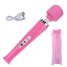 (Pink USB Recharge) Electric massager powerful 10-speed body relaxation deep tissue muscle relief back