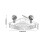 MERILER clear no-drill wall caddy with glacier pattern, 1 3