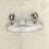 MERILER clear no-drill wall caddy with glacier pattern, 1 7