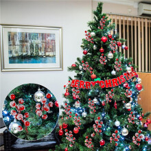 Christmas snowflakes red holly berry twig decor 1 pc