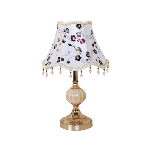 Επιτραπέζιο φωτιστικό CHOII Retro Floral από ύφασμα, φωτιστικό γραφείου για κομοδίνο, 1