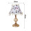 Επιτραπέζιο φωτιστικό CHOII Retro Floral από ύφασμα, φωτιστικό γραφείου για κομοδίνο, 3