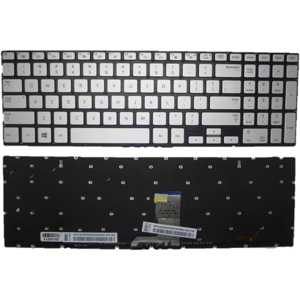 Us Backlit English Laptop Keyboard No Frame For Silver 900881621625