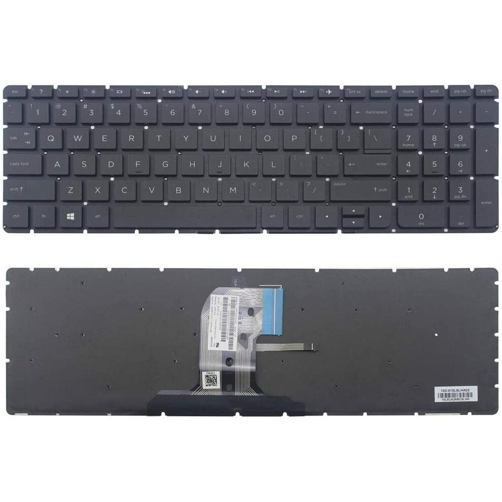 Backlit Laptop Keyboard For Hp 15-Ba Series Us Black 900881623605
