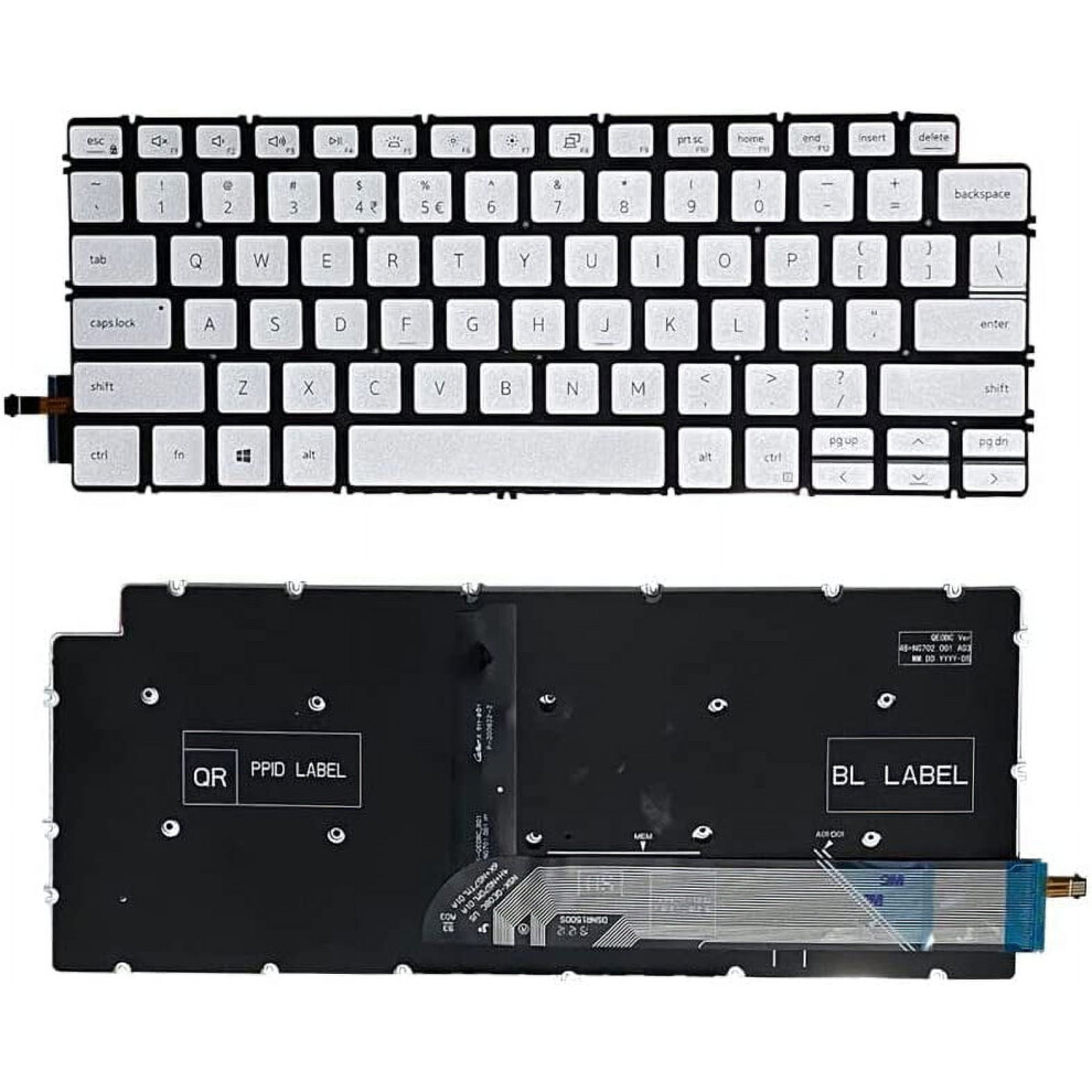 Us English Backlit Laptop Keyboard For Dell Inspiron Silver 900881623445
