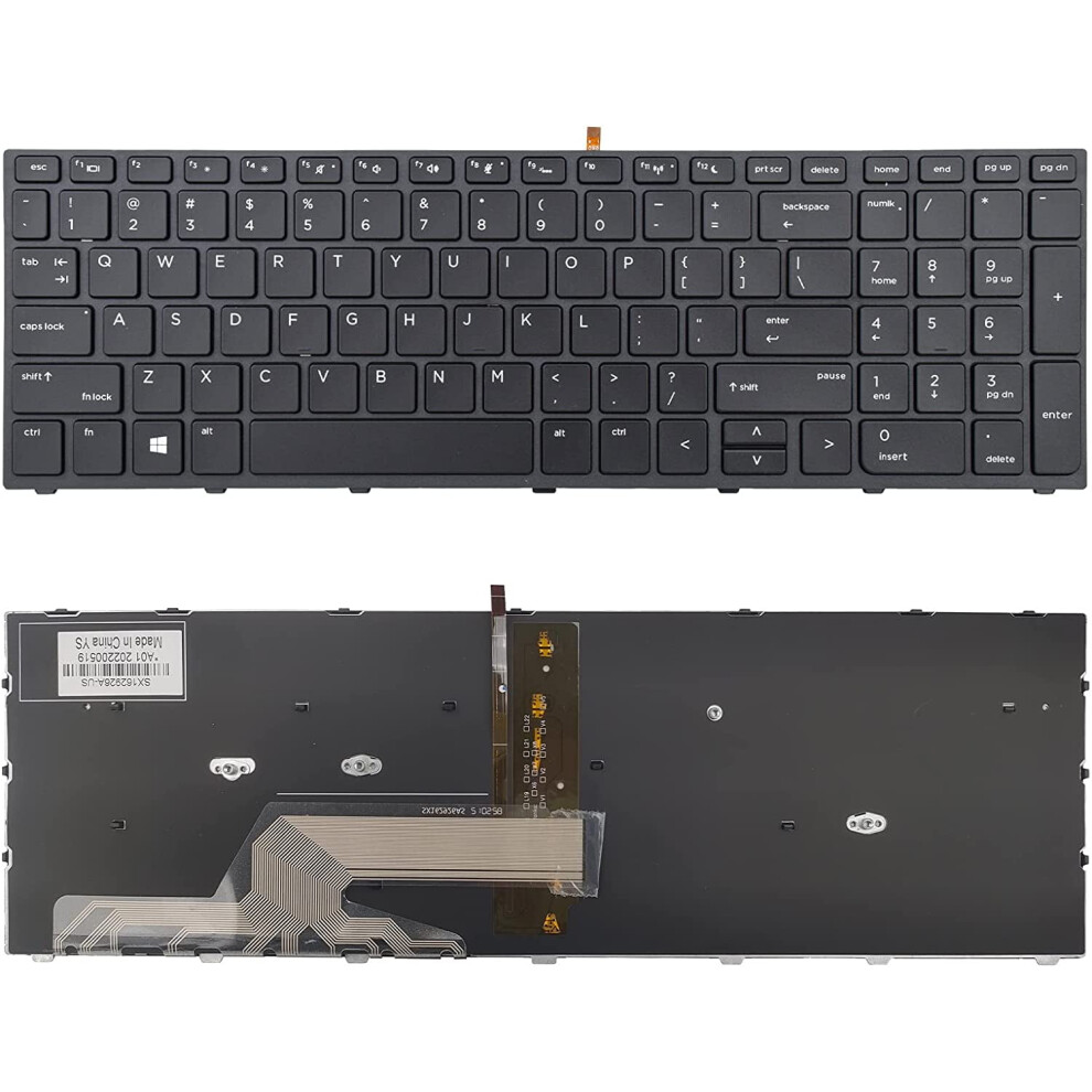 Hp Probook 450 G4/455 G4/470 G4 Backlit Keyboard Black 900881623834