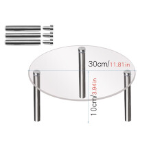 Akryl kage hånd display rack metal bord stativ