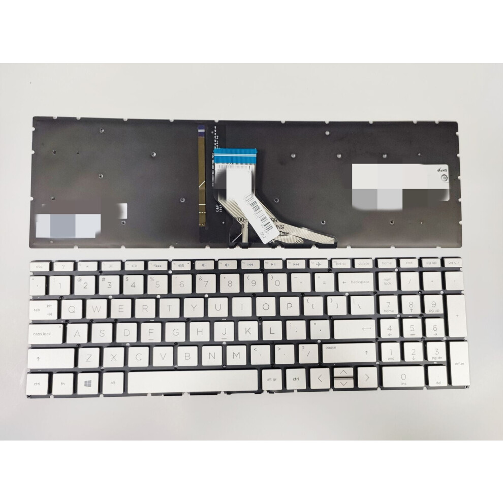 Us Backlit Laptop Keyboard For Hp Envy X360 Silver 900881621335