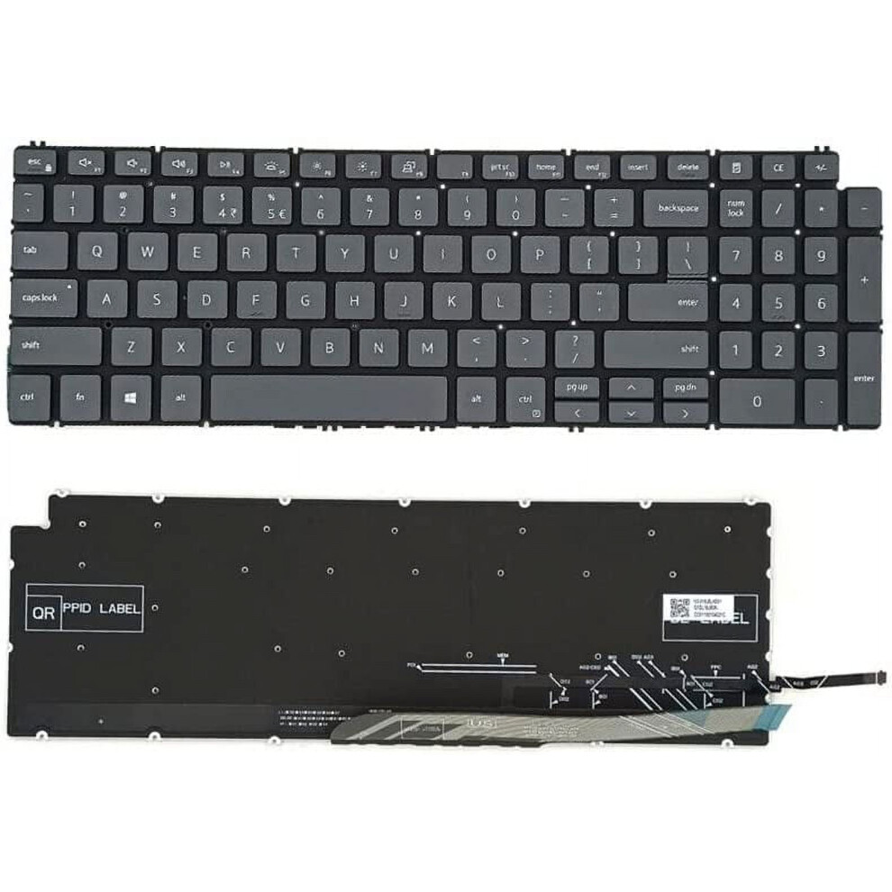 Dell Vostro 3501 Backlit Laptop Keyboard Without Palm Black 900881623926