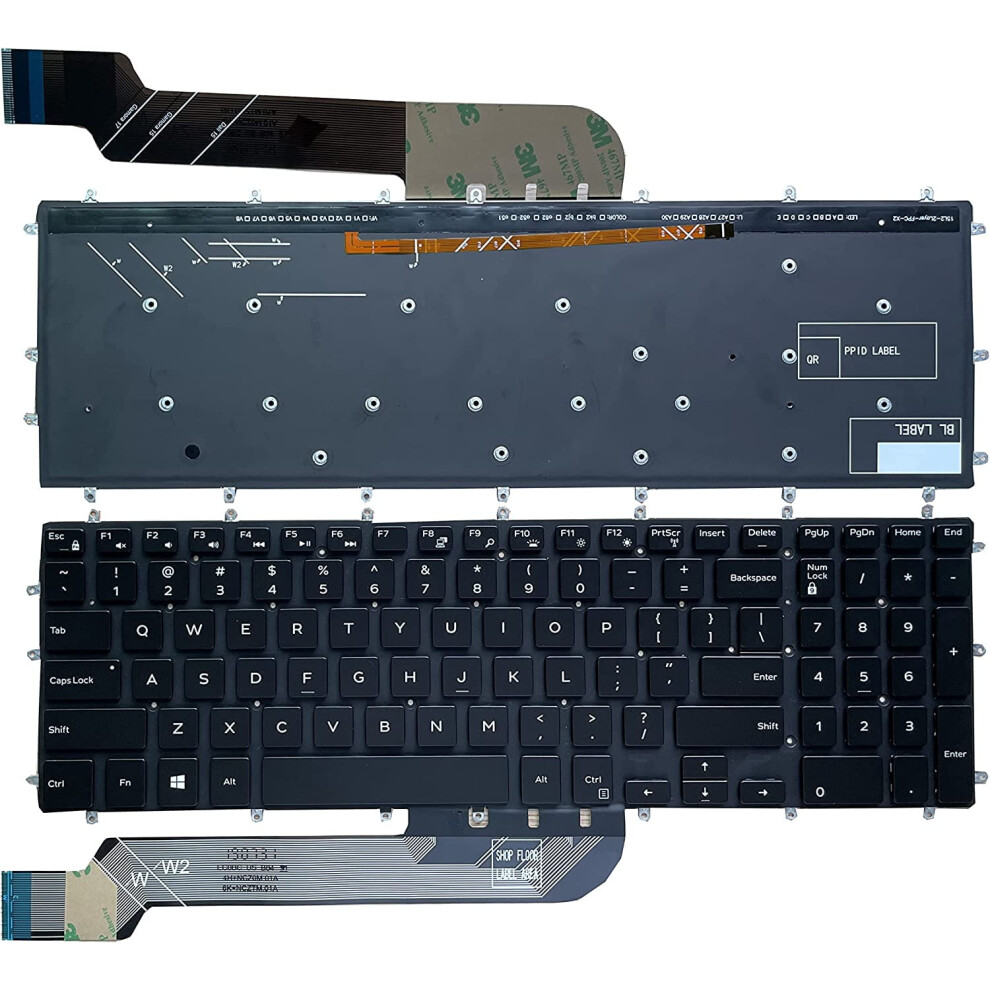 Dell Inspiron 3580-3595 Backlit Laptop Keyboard Without 900881624732