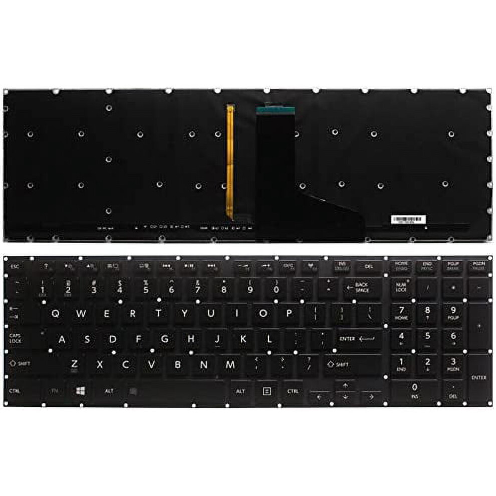 Backlit English Laptop Keyboard For Toshiba Satellite Black 900881621540