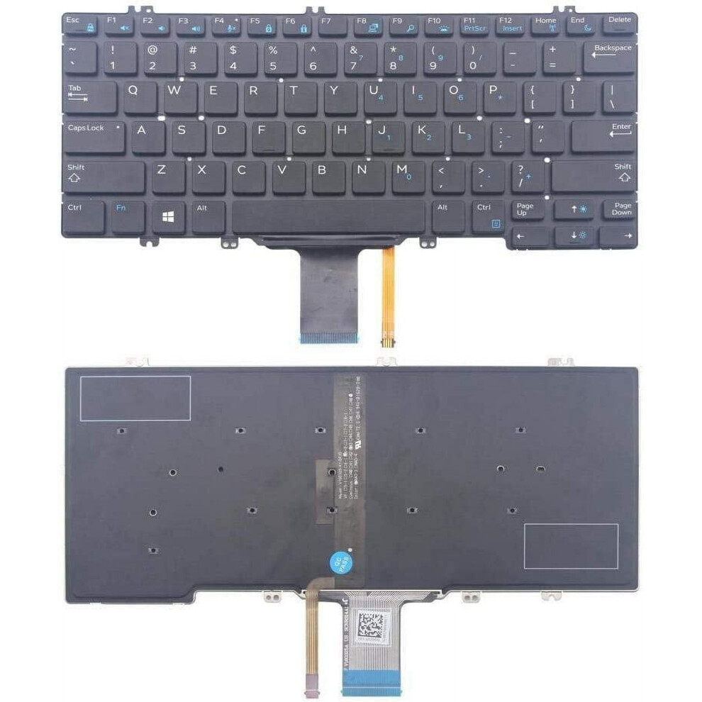 Backlit Laptop Keyboard For Dell Latitude Black 900881624725