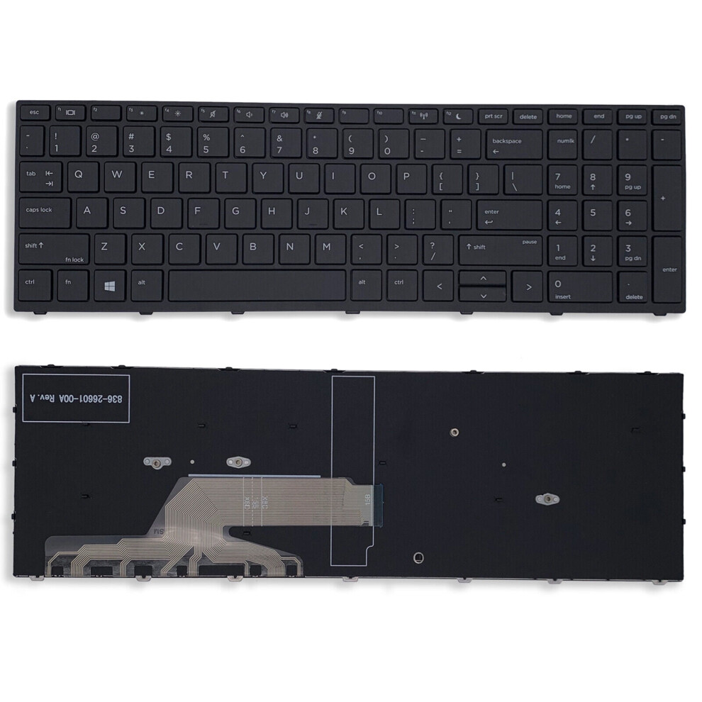 Us Keyboard For Hp Probook 450 G5 455 G5 470 G5 With Frame Black 900881625586