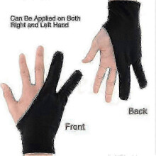(S) 2025 1 Pair Two Finger Anti-fouling Glove For Artist Drawing Graphic Tablet Pad