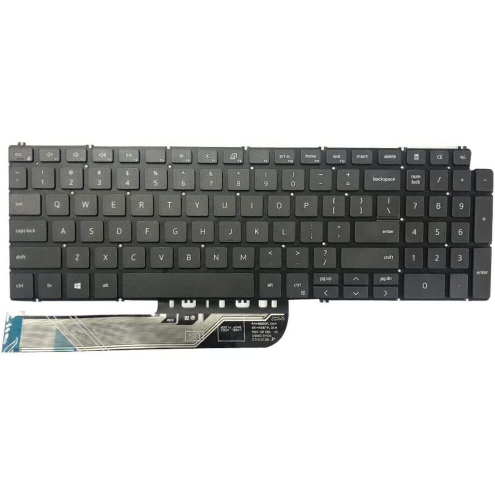 English Backlit Laptop Keyboard For Dell Vostro 7590 Black 900881624787