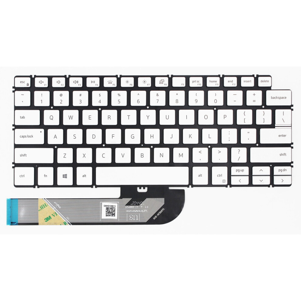 Backlit Laptop Keyboard For Dell Inspiron 13 7391 Silver 900881622776