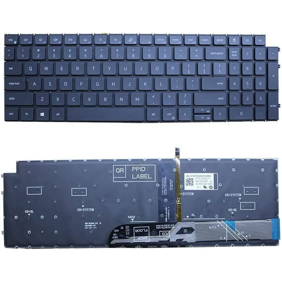 Dell Inspiron Backlit Laptop Keyboard Without Palmrest 900881624206