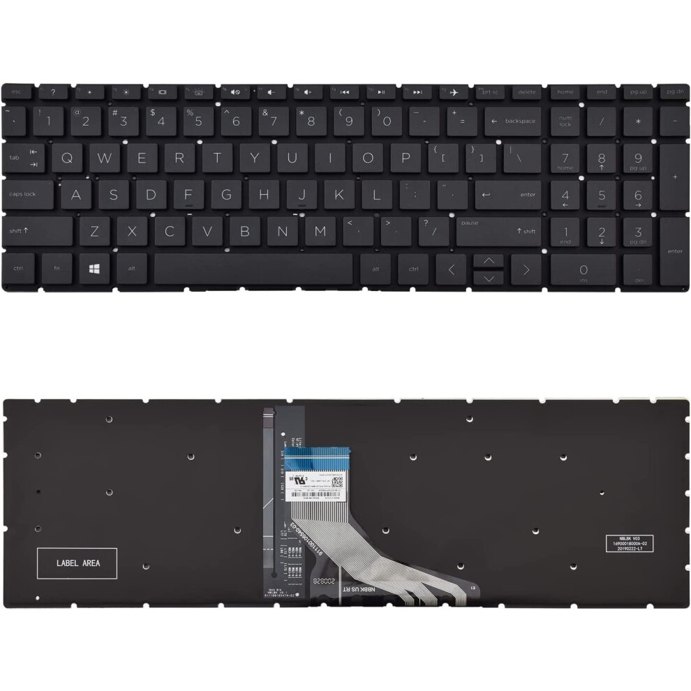 Backlit Laptop Keyboard For Hp Pavilion 15-Cr Series Black 900881626033