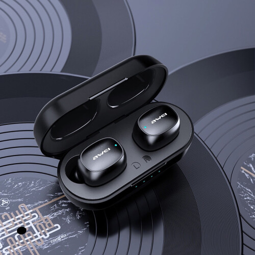 Avtoify Mini Bluetooth Headset Trådløs Bump Control In-Ear Sort Teknologi sort