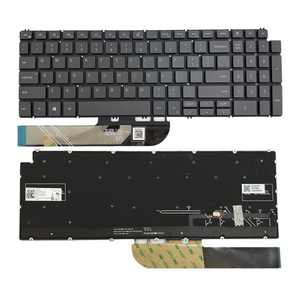 English Backlit Laptop Keyboard For Dell Inspiron Black 900881624121