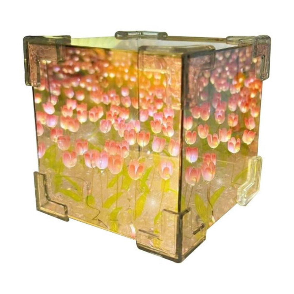 Handmade cloud tulip mirror night light small