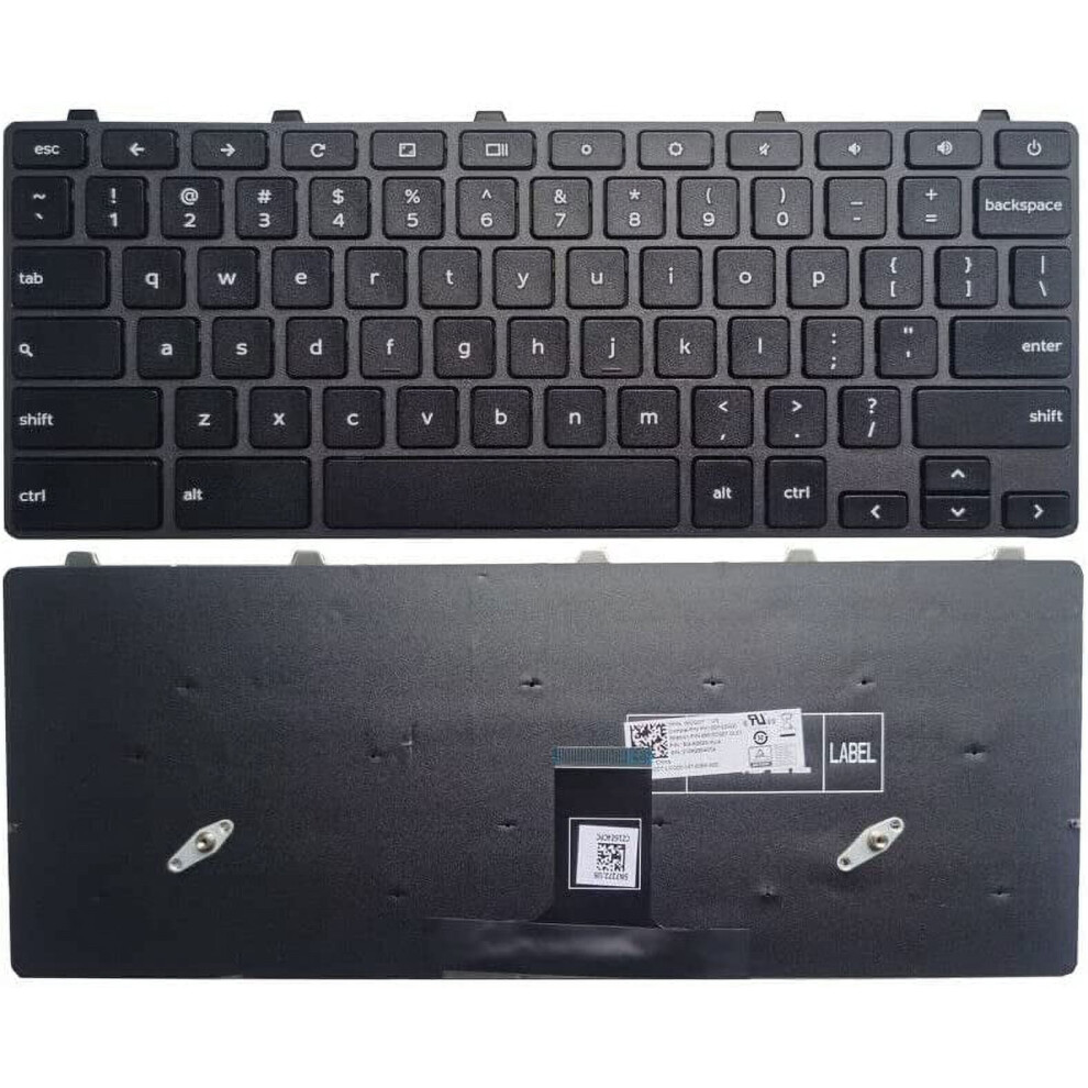 Dell Chromebook 3400 English Laptop Keyboard Black 900881625838