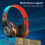 Ακουστικά Bluetooth Over-Ear Κόκκινα, Πτυσσόμενα, Ασύρματα/Ενσύρματα 4