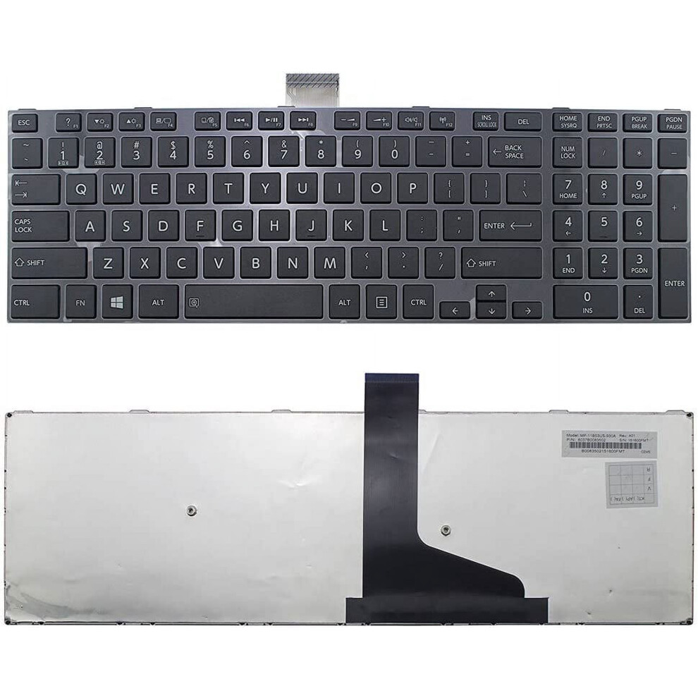 Us English Laptop Keyboard For Toshiba Satellite S50 Black 900881638661
