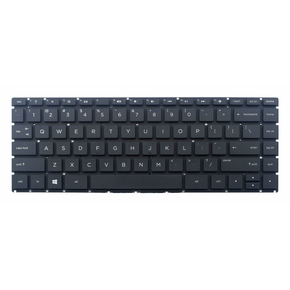 Us English Laptop Keyboard Without Frame For Hp 240 Black 900881638616