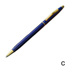 Stylo bille de luxe entièrement en métal, encre gel noire, 1 mm, papeterie de bureau E6E9