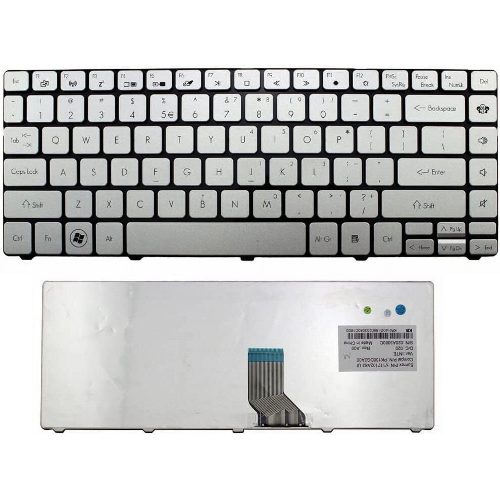 Gateway Nela0 Laptop Keyboard Us Layout Silver 900881638388