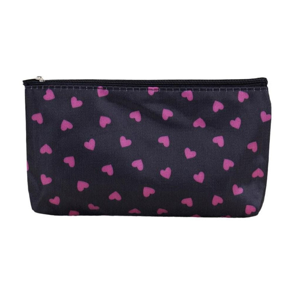 Heart-shaped makeup bag for travel and toiletries