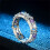 Women's colorful zircon cross ring, one piece 2