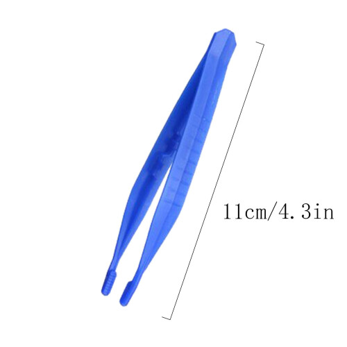 Disposable Plastic Tweezers Blue 1 Piece 1