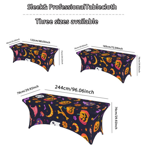 Obrus Poaug Halloween z elastanu na stoły 4ft6ft8ft 1