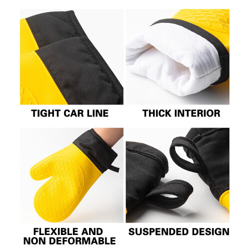 Kitchen Gloves Heat-Resistant Insulated 2 Pcs 2