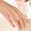 Women's colorful heart-shaped hollow ring 3