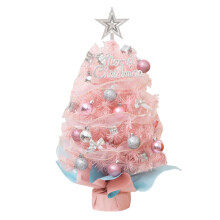 Ensemble de mini sapin de Noël avec lumières LED et décorations
