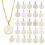 Initial pendant necklace white enamel A-Z 2