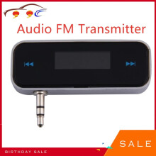 FM audio transmitter for car with 3.5mm jack and LCD display