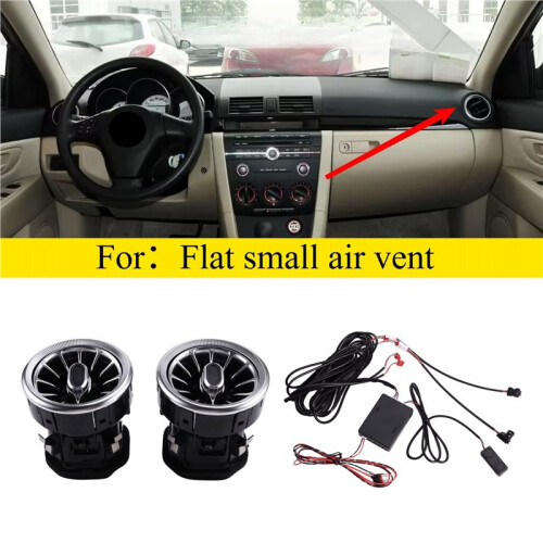 For  3 2011-2015 Car LED Multi-Color Ambient Light Front Dashboard AC Air Condition Vent Outlet 1