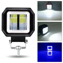 Refletor de trabalho quadrado LED 12V/24V com olhos de anjo