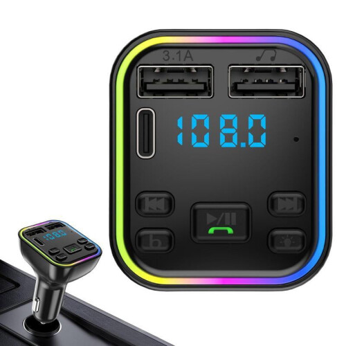 Car MP3 Player FM Transmitter with Bluetooth, PD 20W and QC